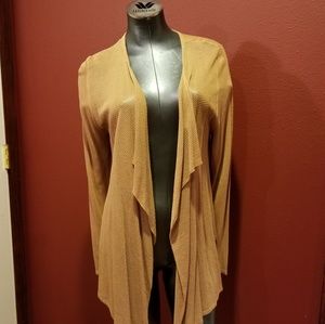 NWT August Silk camel/toffee cardigan M